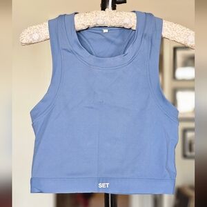 SET Active Blue Sports Bra Tank